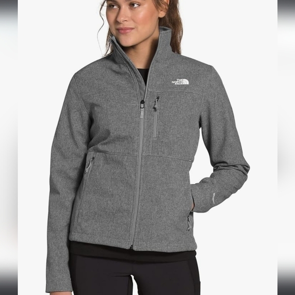 The North Face Women's Grey Heather Apex Barrier Soft Shell Jacket medium - Picture 1 of 11